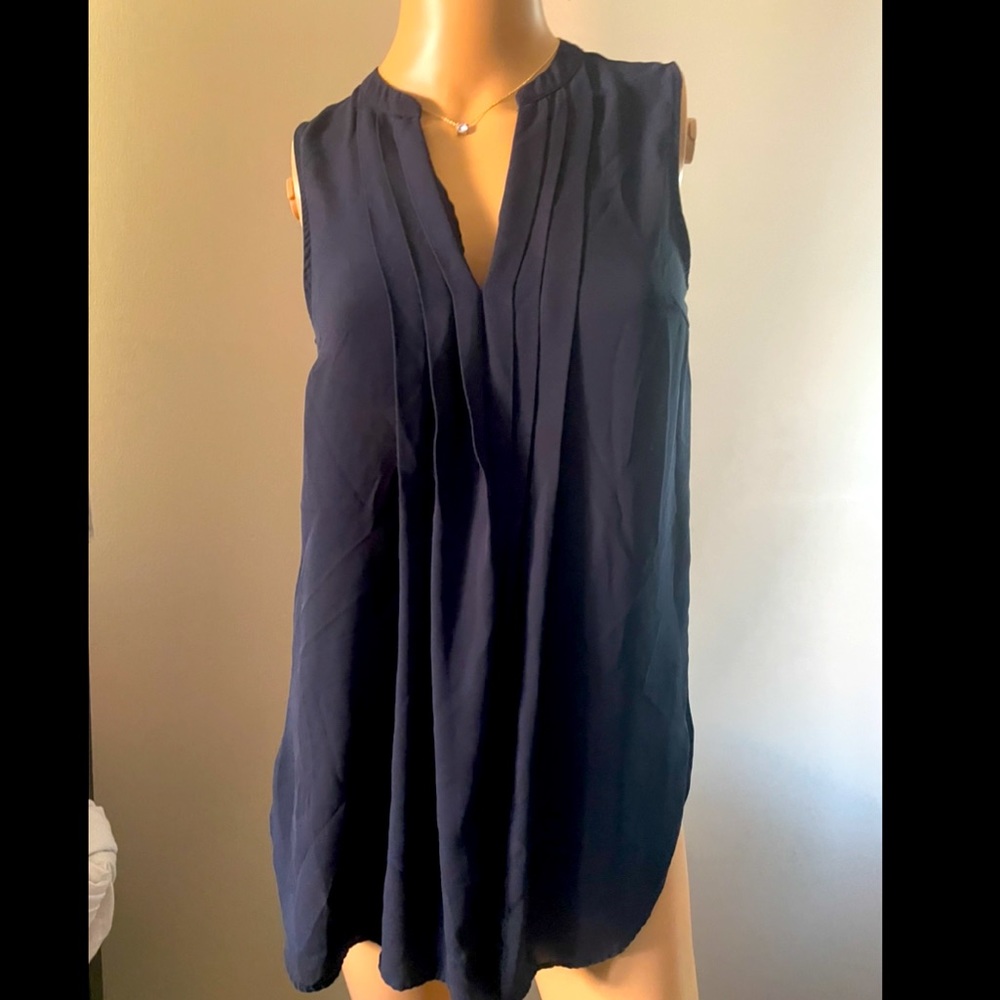 Blue sleeveless top